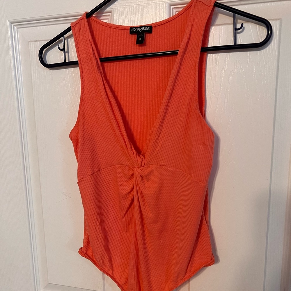 Express orange bodysuit size medium